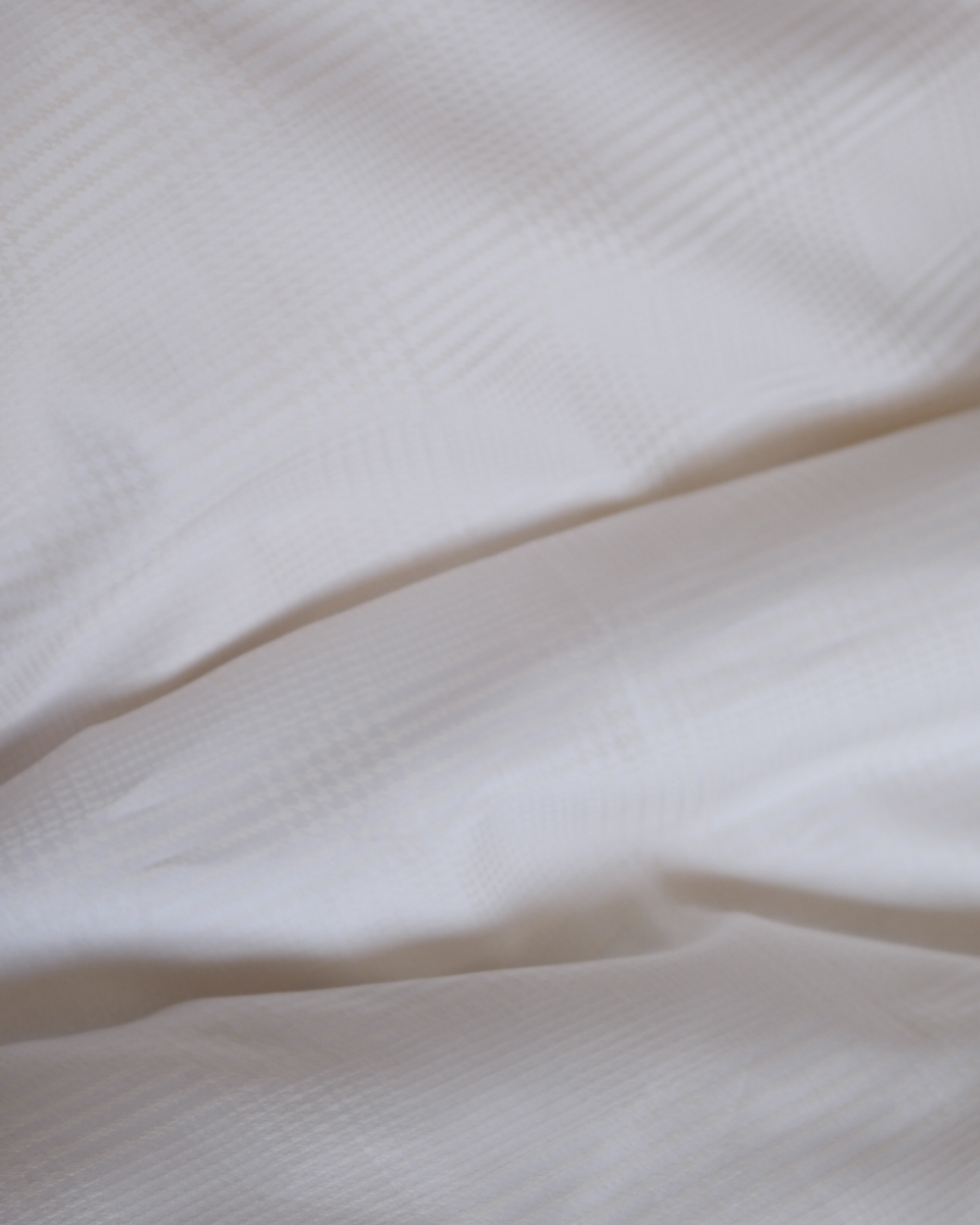 Chess Prince of Wales check duvet cover in ivory cotton — SALME
