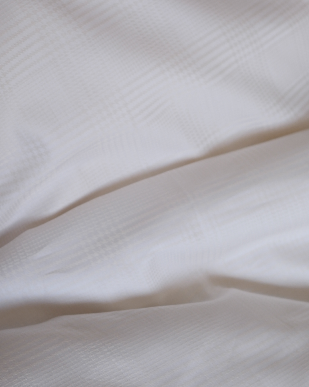 Chess Prince of Wales check duvet cover in ivory cotton — SALME