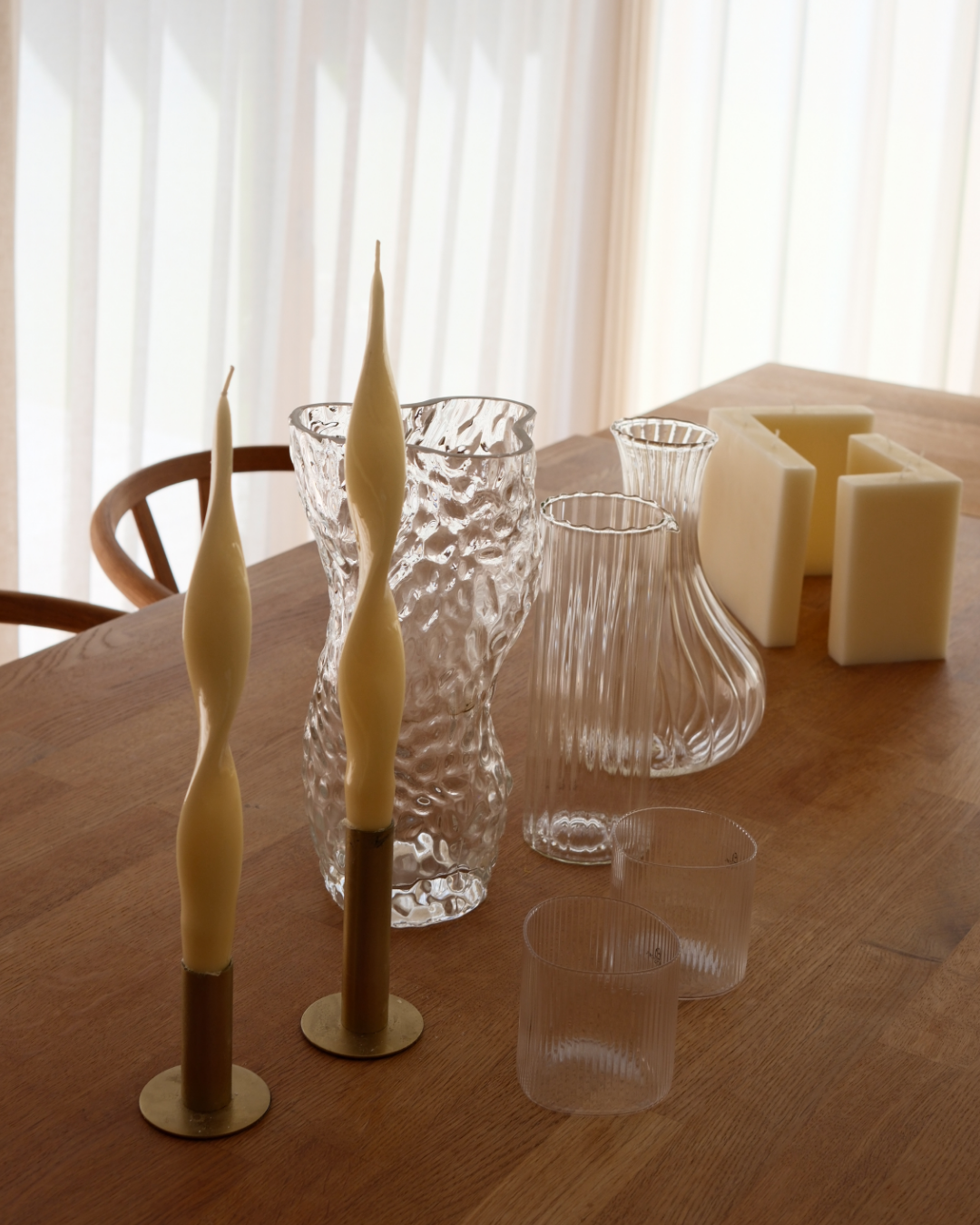 Twist Dinner Candle - set of 4